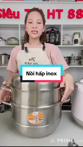 Nồi hấp 3 tầng đun bếp, chất liệu inox 304. Dùng được mọi loại bếp #noihap3tang #noihapdanang #giadungtienich #dogiadung 