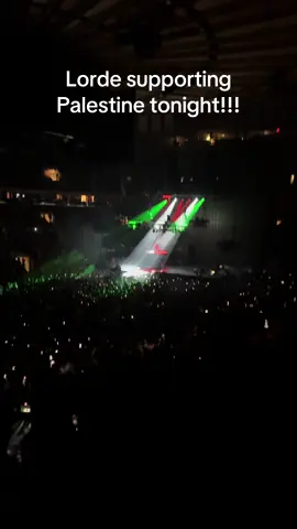 Lorde supporting Palestine tonight!!! A true queen 🇵🇸🇵🇸🇵🇸 #lorde #ultrasoundtour #lordevirgin #nyc #madisonsquaregarden 