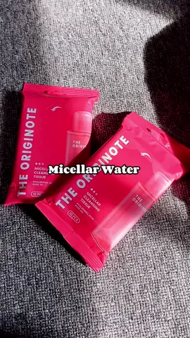 Micellar water versi tissue gampang dibawa kemana mana🩷 #micellarwater #theoriginote #micellarwatertissue 