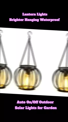 ₱541.96 Lantern Lights, Brighter Hanging Waterproof, Auto On/Off Outdoor Solar Lights for Garden