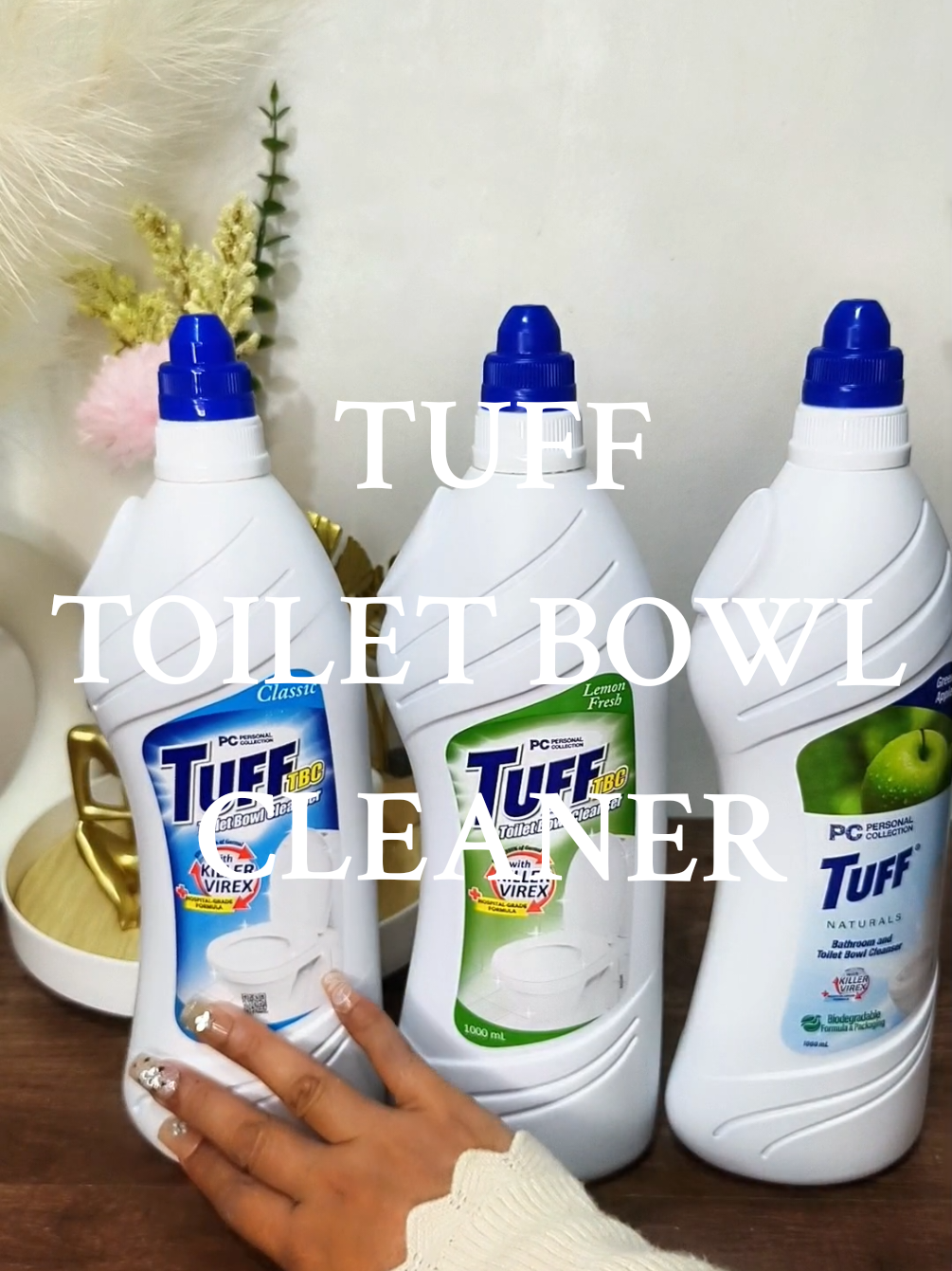 Toilet bathroom cleaner,the toughest cleanser!. #bathroomcleaning #tuff #toiletbowl 