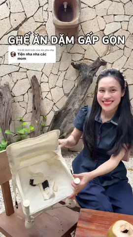 Trả lời @me.pho.shp Ta nói đi biển, đi du lịch thì đem theo cái ghế ăn dặm gấp gọn này chân ái luôn các mom #mevabe #mebimsua #gheandamgapgon #gheandam #nhacocamathi  @Nhà CoCa Mắt Hí 