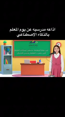 اذاعه مدرسيه عن يوم المعلم بالذكاء الاصطناعي #الشعب_الصيني_ماله_حل😂😂 #foryoupage #مالي_خلق_احط_هاشتاقات #اكسبلورexplore #foryou 