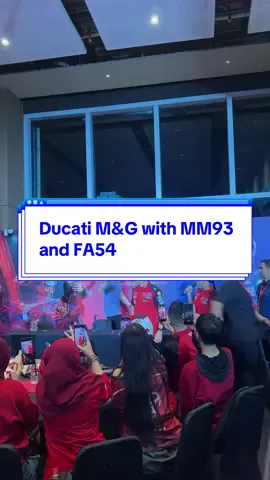 Secuplik meet and greet with Marc Marquez dan Fermin Aldeguer di #ducatiredparty kemaren, sehari sebelom pada terbang ke Mandalika
