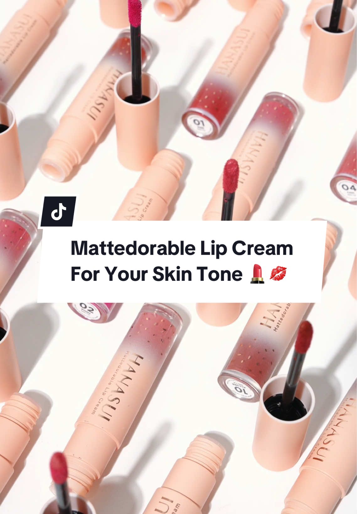 Kalau kamu cocok sama shade Mattedorable Lip Cream yang mana niiih? 💖✨ #Hanasui #HanasuiMakeup #MattedorableLipCream 