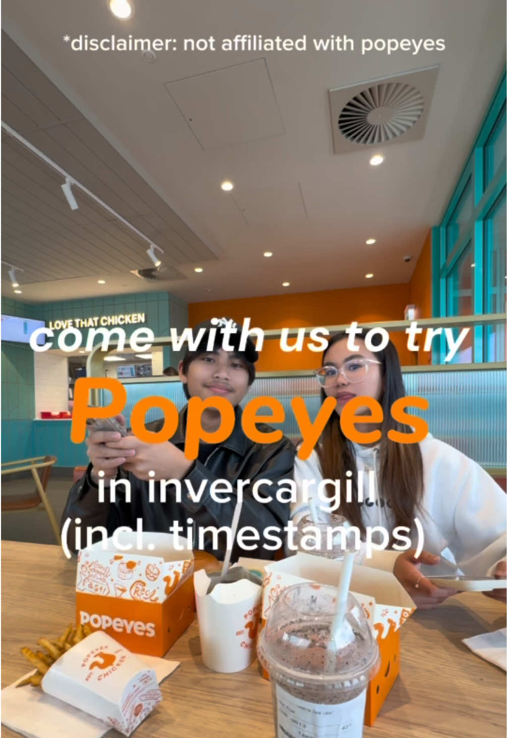 trying popeyes @ invercargill with @gel💌 @eg 🍗💪⚓️👀🧡🍟*disclaimer: not affiliated with popeyes!  #popeyes #popeyeschickensandwich #popeyeschicken #invercargill #invercargillnz 