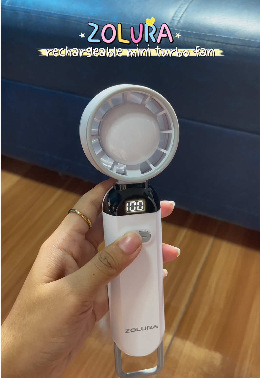 stay fresh on the go with zolura f85 mini portable usb turbo fan – 100 wind speeds, 3000mah battery, cold air mode, and led screen display. perfect for travel, outdoor, and daily use. 	•	portable usb fan 	•	rechargeable mini turbo fan 	•	handheld cooling fan 	•	3000mah usb fan 	•	outdoor sports cooling fan #portablefan #zolura #rechargeablefan #coolingessentials #summermusthave