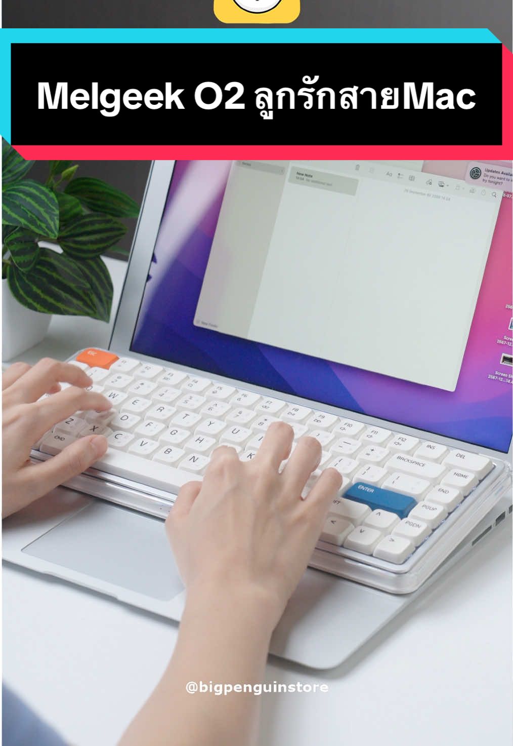 Melgeek O2 ลูกรักสายCorporate Macbook เสียงครีมมี่มากกก 🫧🥰 #melgeekO2 #mechanicalkeyboard #คีย์บอร์ดบลูทูธ #officelife 