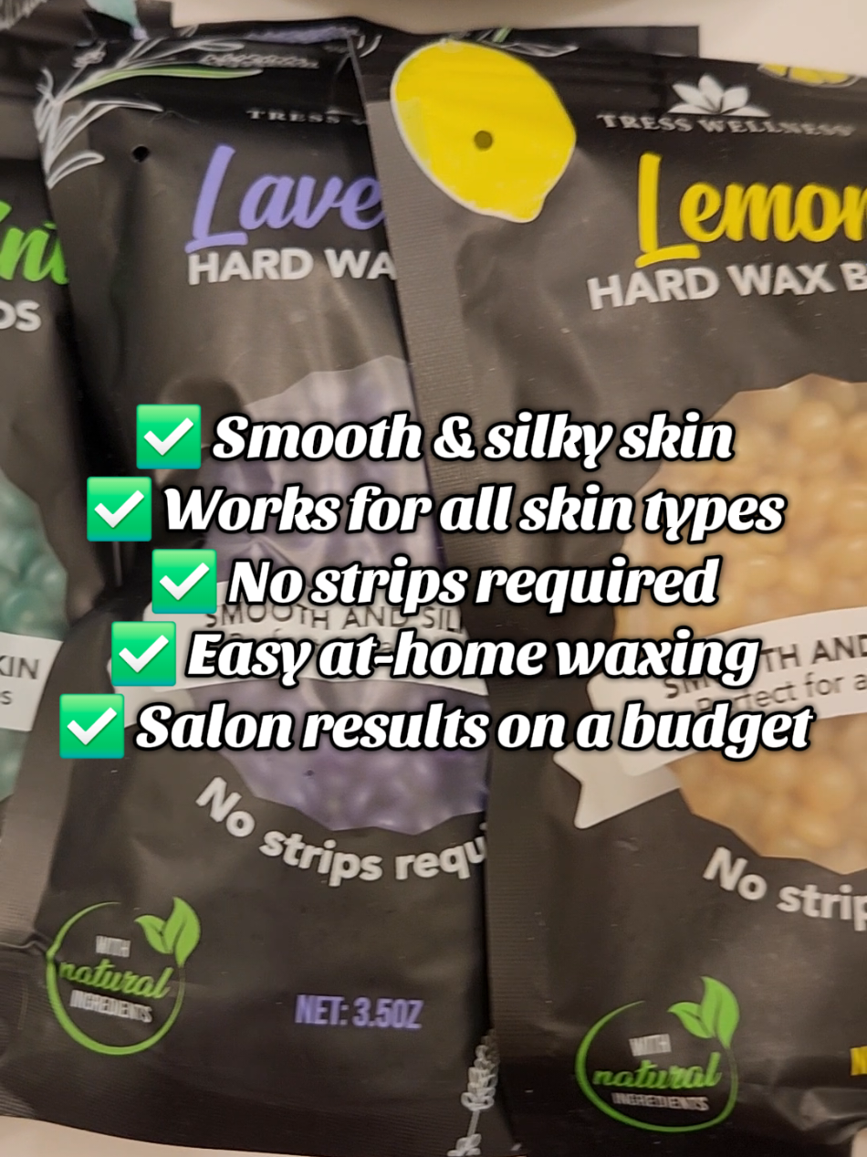 Get salon-smooth results right at home ✨ Tress Wellness hard wax beads make hair removal easy, gentle, and effective. Perfect for all skin types, no strips needed! #tiktokshop  #waxbeads #hairremoval  #beautyhacks  #homewaxing 