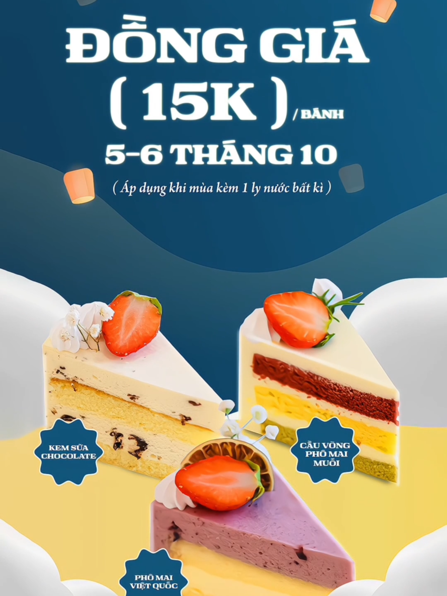 🌕🥮 Trung Thu ngọt lành cùng Chin ✨ 🎂 Bánh Mousse chỉ 15K/bánh 📅 05–06/10, khi mua kèm 1 ly nước bất kỳ 📍 Áp dụng tại tất cả cửa hàng Chin Cần Thơ 👉 Ghé Chin, chia sẻ vị ngọt đêm trăng rực rỡ 💛 #TRASUACHIN #chinmilktea #fyp #virals #Trending