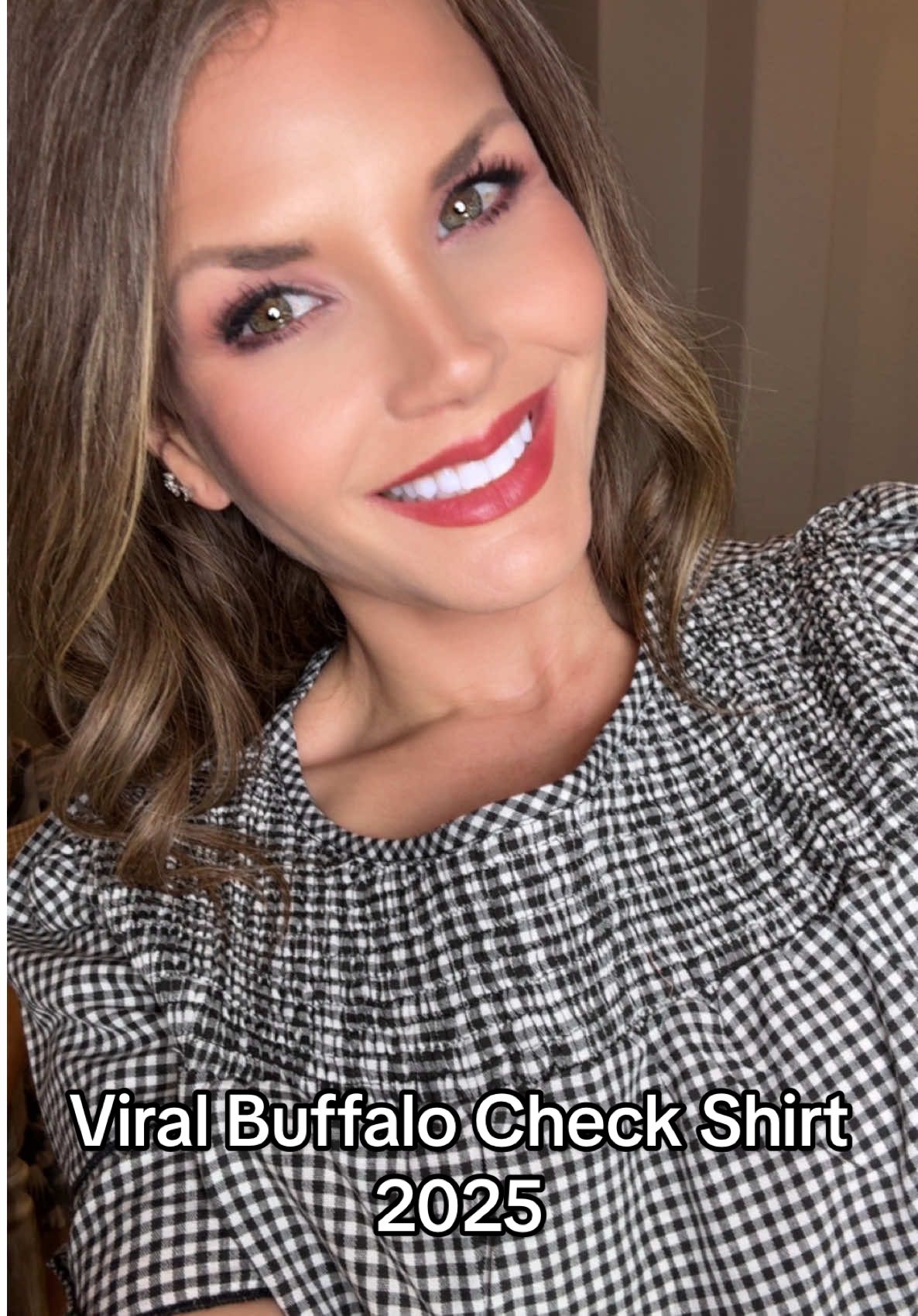 Looking for a top that’s flattering AND comfortable? This buffalo check shirt is lightweight, breezy, and pairs with literally everything. A closet hero 🙌 @Cherrybetty #buffalocheck #fallfashion #falloutfits2025 #casualootd #styletok 