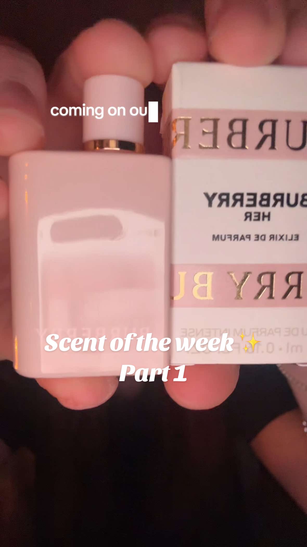 Scent of the week 🗓️✨ Burberry Her Elixir 💗 This gorgeous perfume is a floral scent including… Top notes: Strawberry & Blackberry Accord 🍓 Heart notes: Jasmine 🤍 Base notes: Vanilla, Amber & Sandalwood 🌷 Do you guys want me to keep this as a regular thing? I think it will help a lot of girls struggling to find their perfect signature scent 💌 Let me know below xx #scentoftheweek #burberry #SmallBusiness #foryou #miniperfumes 