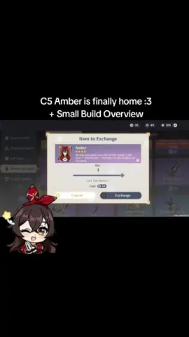 c6 lvl 100 amber is around the corner I can feel it.  #fyp #genshin #GenshinImpact #ambergenshinimpact #queer 