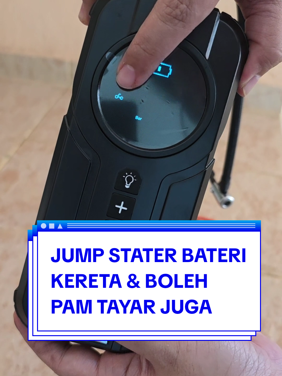 Alat ni memang wajib ada dalam setiap kereta rakyat Malaysia #jumpstarter #airpump 
