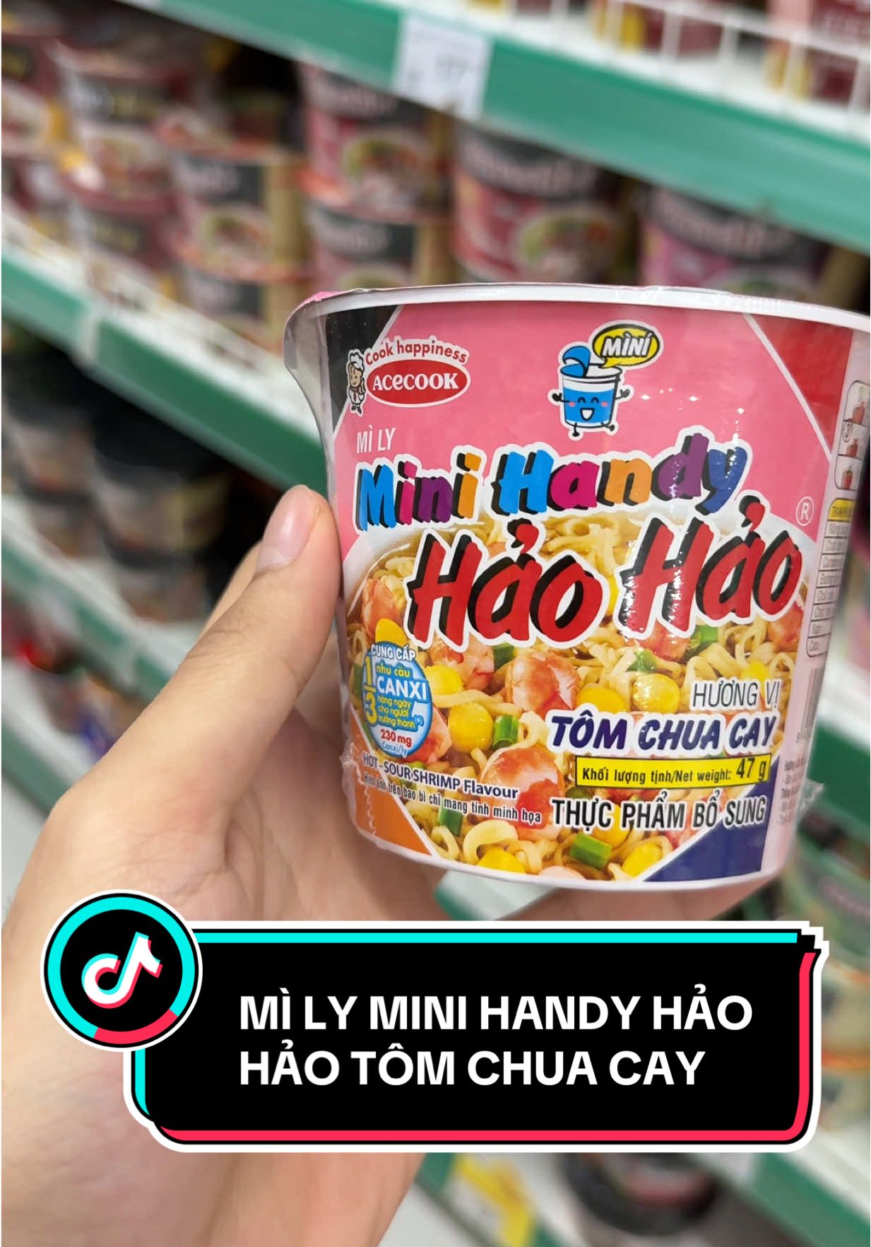Thùng 12 ly mì mini handy hảo hảo tôm chua cay siêu thơm ngon free ship #taphoaseden 