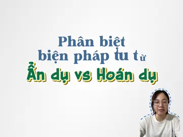Kiến thức cần nắm vững: Phân biệt biện pháp tu từ Ẩn dụ & Hoán dụ. Phần ví dụ minh hoạ chi tiết cho 2 biện pháp tu từ này cô chia sẻ ở video sau. #cohuegdvh #dochieu #daihoc #HSA2025 #nguvan 