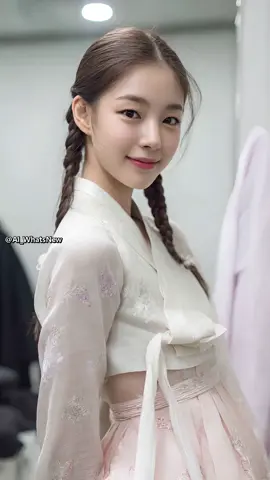 La dulzura hecha outfit. ¿Cómo puede ser tan chic? 💖🌸💫 #ModaCoreana #EstiloDulce #ViralFashion #Hanbok #KPop