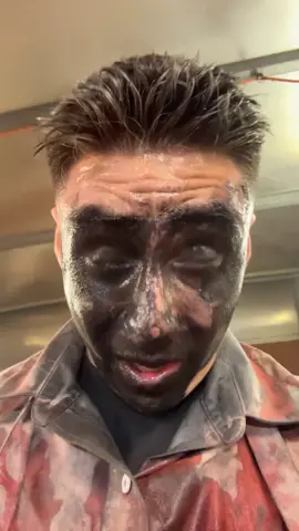 What it feels like to be a scare actor and get black face paint in your eye  #scareactor #blackfacepaint #in #eyes