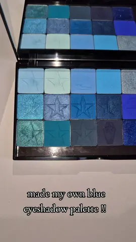 blue eyeshadow palette 💙 all shades are from JSC blue blood and star ranch palette  #makeup #bluemakeup #fyp #eyeshadow #blueeyeshadow 
