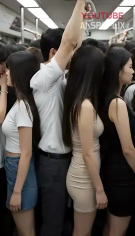 오사카 지하철의 붐빔 | Packed Osaka Subway #aiart #지하철 #電車 #shorts 