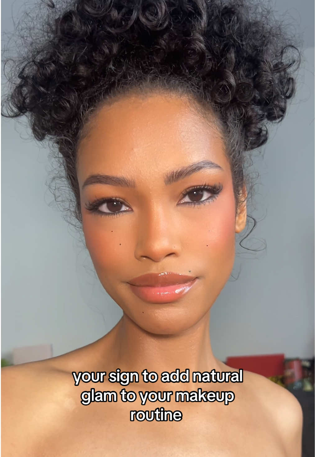 a natural glam makeup look will always do it for me 😫 it’s honestly my go to, a bronzey smokey eye topped with a half lash with a natural base 🥰  do you want a tutorial? 👀