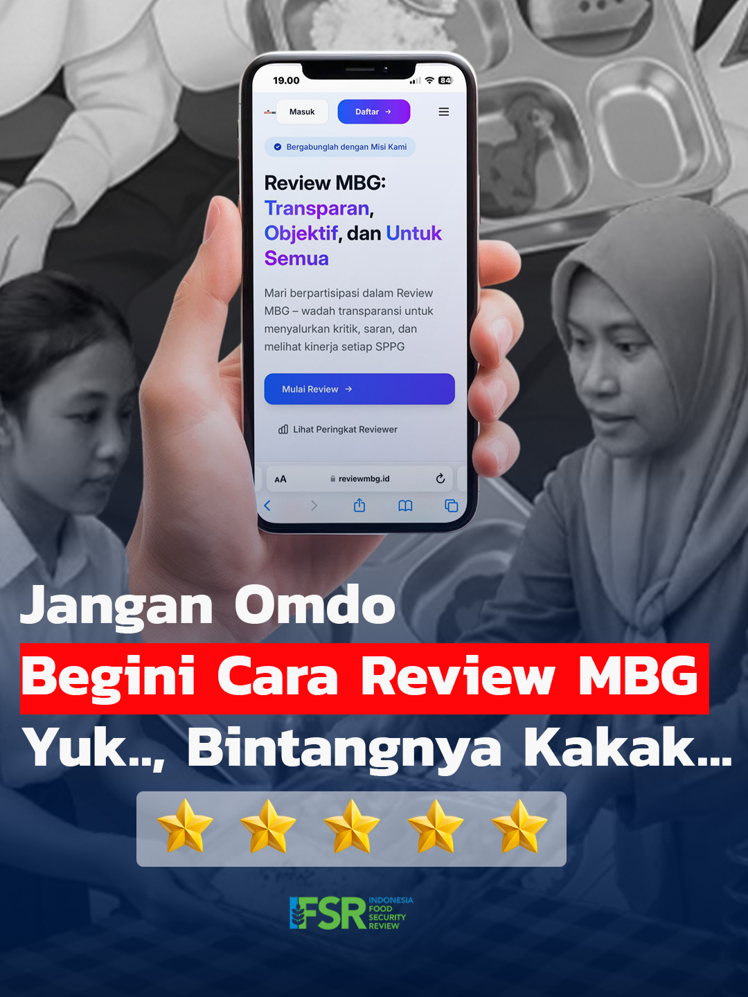 Bukan cuma aplikasi makanan aja yang bisa dinilai ⭐⭐⭐⭐⭐, tapi juga dapur & layanan Program MBG bisa kamu awasi langsung. ✅ Nilai rasa, kebersihan, ketepatan waktu ✅ Pantau transparan lewat leaderboard ✅ Ikut jadi bagian pengawas independen Bersama IFSR, kita pastikan makanan untuk anak bangsa aman, bersih, dan tepat waktu. Coba sekarang di www.ifsr.food #reviewmbgid#MBGRating #IFSR #TransparansiMakanan #MakanBergiziGratis