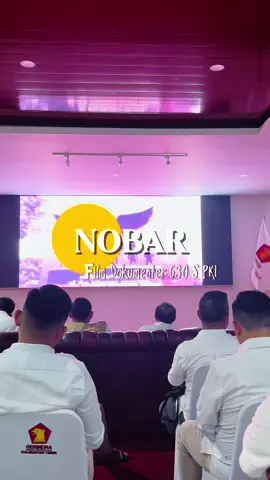Nobar Filem dokumentasi G30SPKI bersama kader Gerindra kaltim