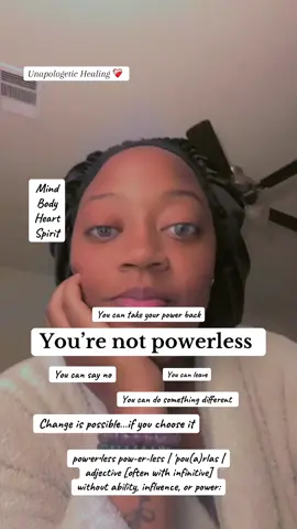 Unapologetic Healing: you’re not powerless. You’re more powerFULL than you give yourself credit for #unapologetichealing #healing #HealingJourney #healingisachoice #coachelisabethwisdom 
