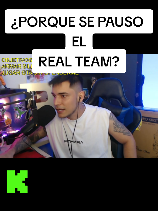 ¿PORQUE SE PAUSO EL REAL TEAM?  #fyp #stream #kick #clips #kickclips 