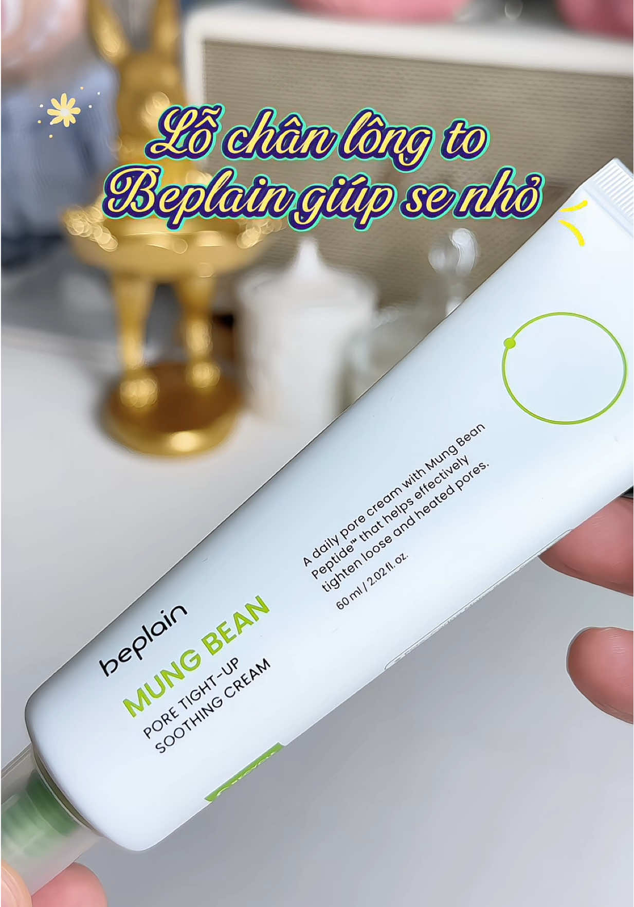 Kem Dưỡng Beplain Mung Bean Pore Tight-Up Soothing Cream  giúp giảm tình trạng lỗ chân lông chảy xệ, ngừa dấu hiệu lão hóa chiết xuất từ Peptide đậu xanh. Ngoài ra, sản phẩm chứa Peptide đậu xanh giúp cải thiện độ đàn hồi và chăm sóc lỗ chân lông bị kích ứng, mang lại hiệu quả làm dịu lỗ chân lông hàng ngày. #BliveeMCN #beplain #MungBeanPoreTightupSoothingCream #beplainvietnam #goclamdep 