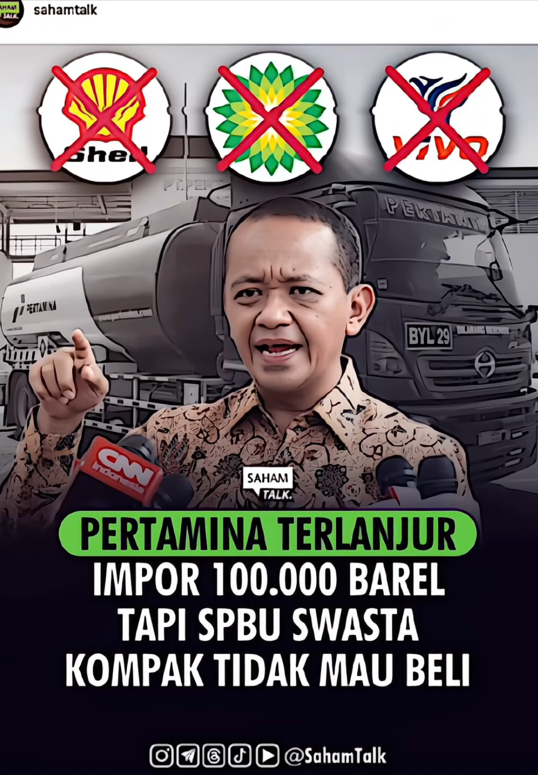 Breaking🚨 SC:sahamtalk #pertamina #bahlil #shell #spbu #fyp 