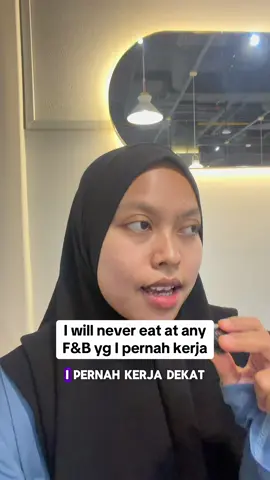 I still remember how the water & oil were reused dari opening sampai closing etc 😔😔✋🏻