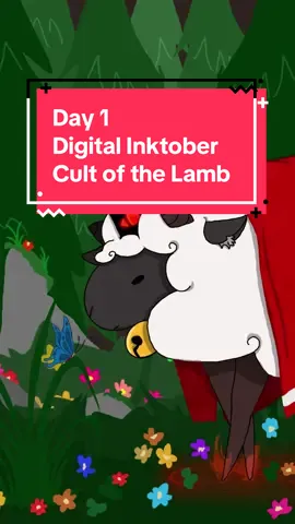 Day 1 - Starting off with one of my fav games to play - Cult of the Lamb - also been a very long time since I did this so I’m gonna try my best! #inktober #digitalinktober #cultofthelamb @Devolver Digital @Cult of the Lamb 