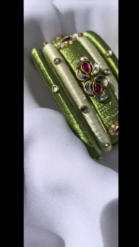 Customized Order💚 #pujacollection #nakshiniben #handmadebangles #ChuriLover #FestiveVibes #pujaspecial 