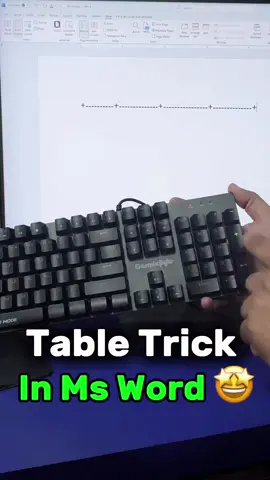 Table Trick In Ms Word #shortcutkeys #viral #msword #tabletrick #foryou 