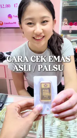 Cara cek antam asli / palsu ✨ . #hargaemas #belajaremaslia #emasasli #tokomaslia #antamlamluon #tokoemasviral 