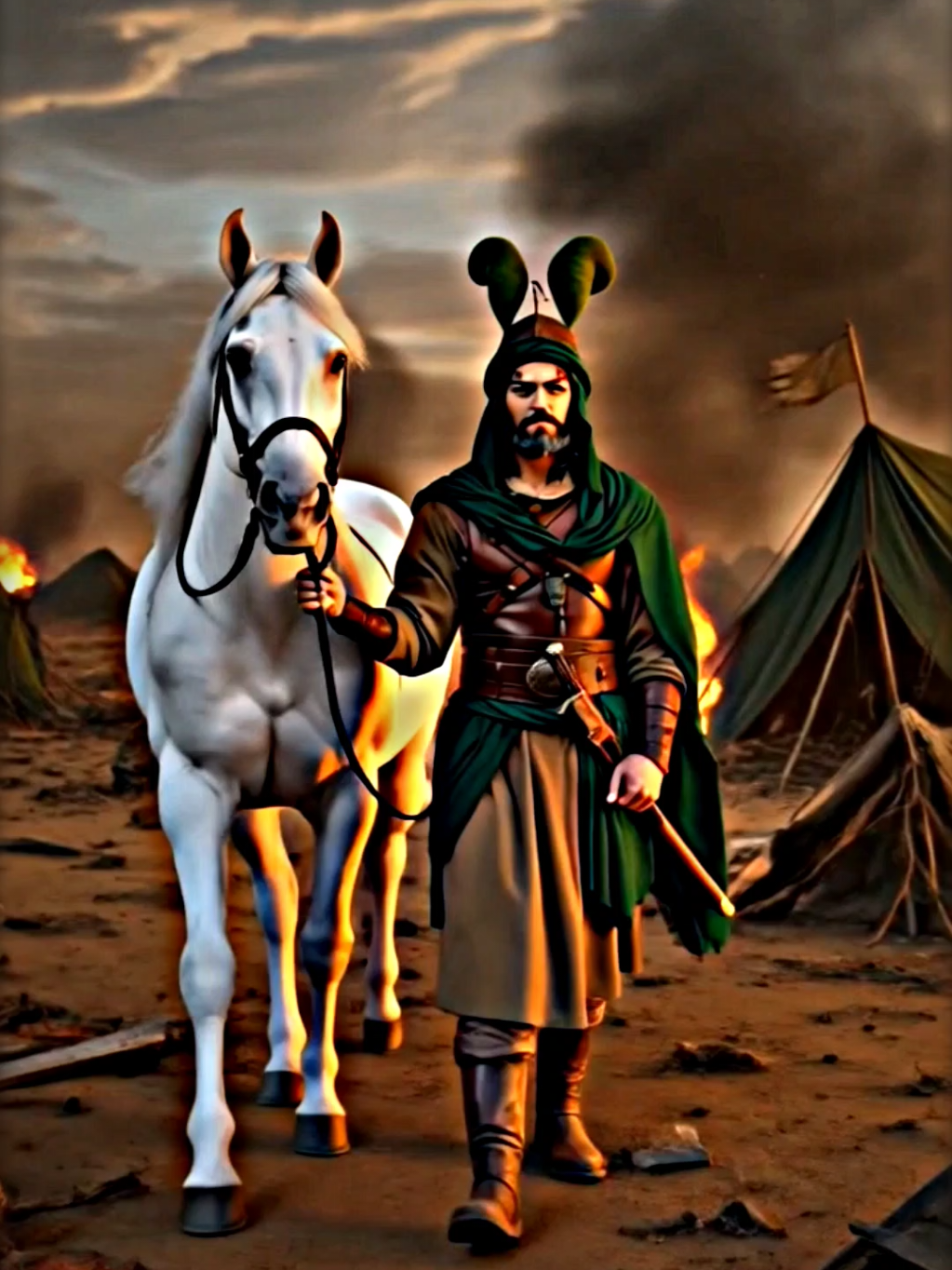 تصميم بسيط للامام العباس اتمنى يعجبكم #اهل_البيت_عليهم_سلام #تحريك #مصمم_الذكاء_الاصطناعي #قمر_بني_هاشم #العباس_عليه_السلام 