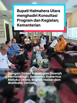 Bupati Halmahera Utara Dr. Piet Hein Babua, M.Si, menghadiri Konsultasi Program dan Kegiatan dari Kementerian dan Lembaga Pasca Relokasi Anggaran Tahun 2026 di Daerah; Dengan Dirjen Keuangan Daerah, Kemendagri, bersama gubernur Maluku Utara, Bupati Halsel dan Walikota Ternate. #halutsetara #berkelanjutan #fyp 