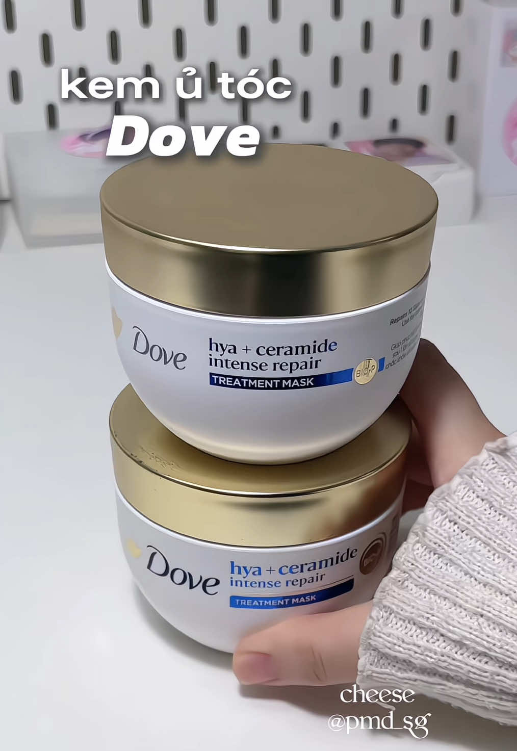 em này ủ đúng thích lun á 🫶🏻 chăm chỉ ủ để Tết có tóc đẹp tạo kiểu mấy pà ơi 😻✨ #DOVE #KemU #hoptaccungUnilever #hair #pmd_sg 