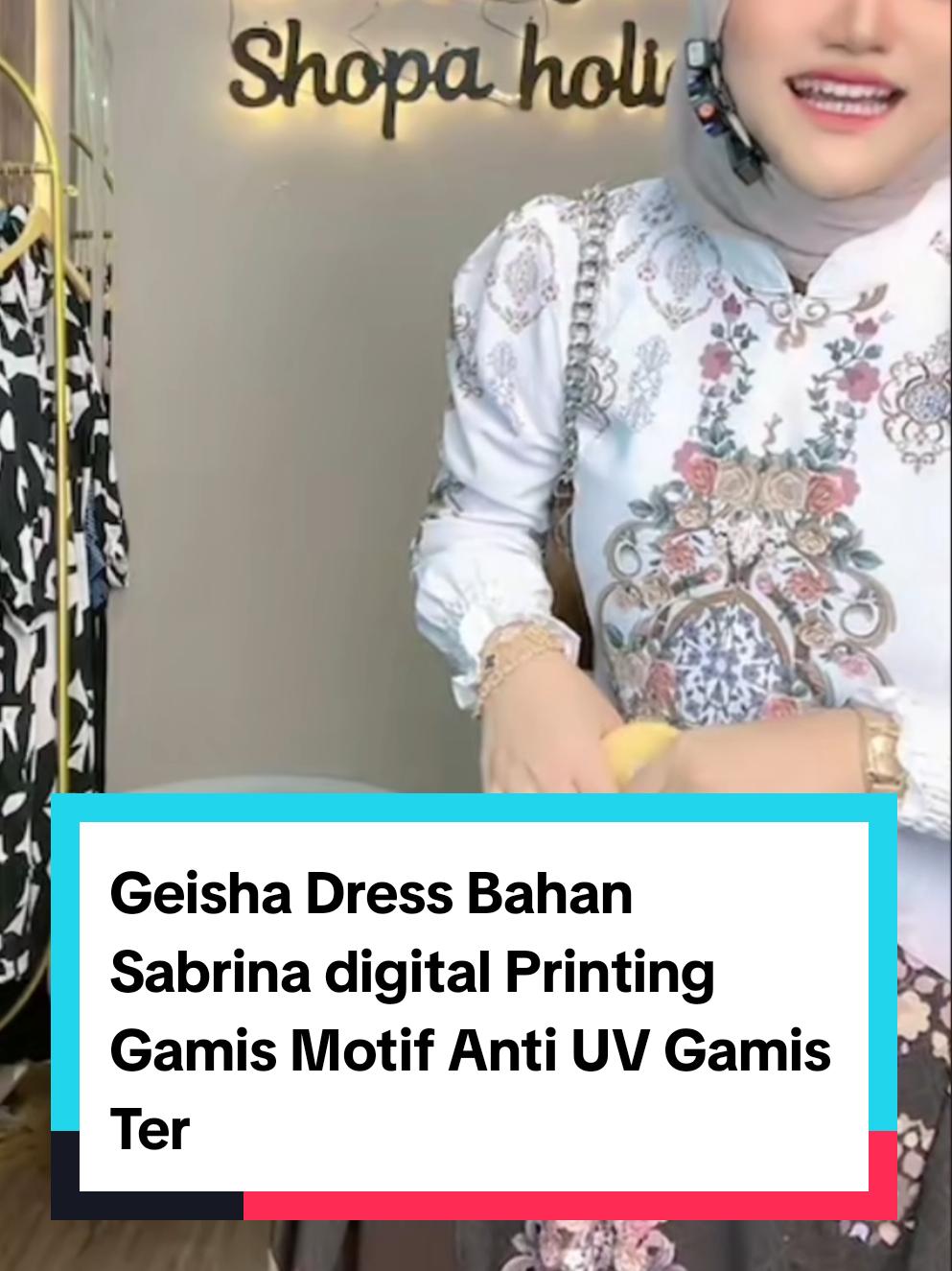 Geisha Dress Bahan Sabrina digital Printing Gamis Motif Anti UV Gamis Terb#dresspremium #gamis#shoptokopedia #fyf #fyp 