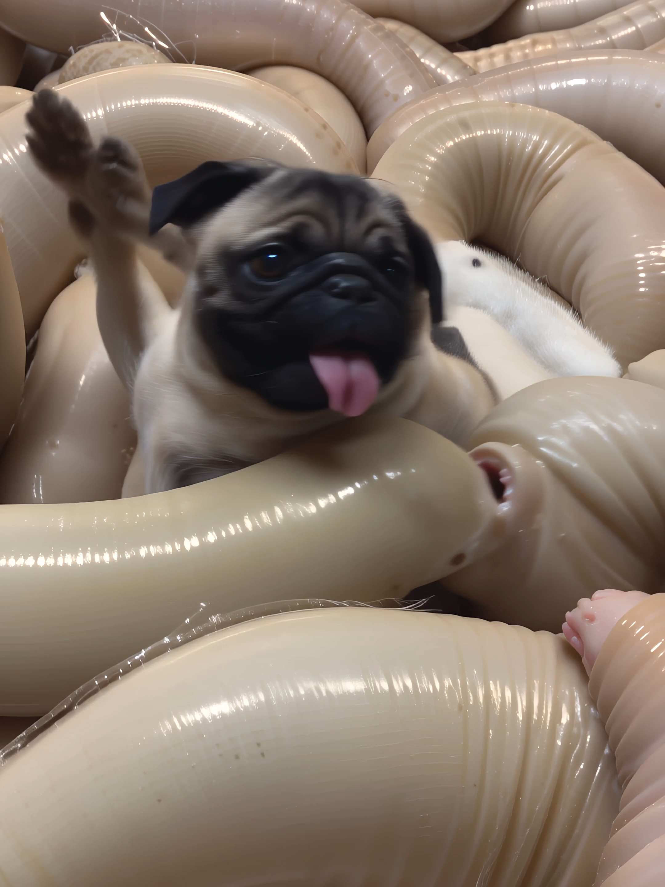 Pug in a playpen