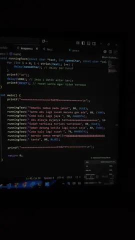 sudah terbiasa terjadi Tante versi bahasa c vscode #fyppppppppppppppppppppppp #coding #lyrics #bahasac #vscode 
