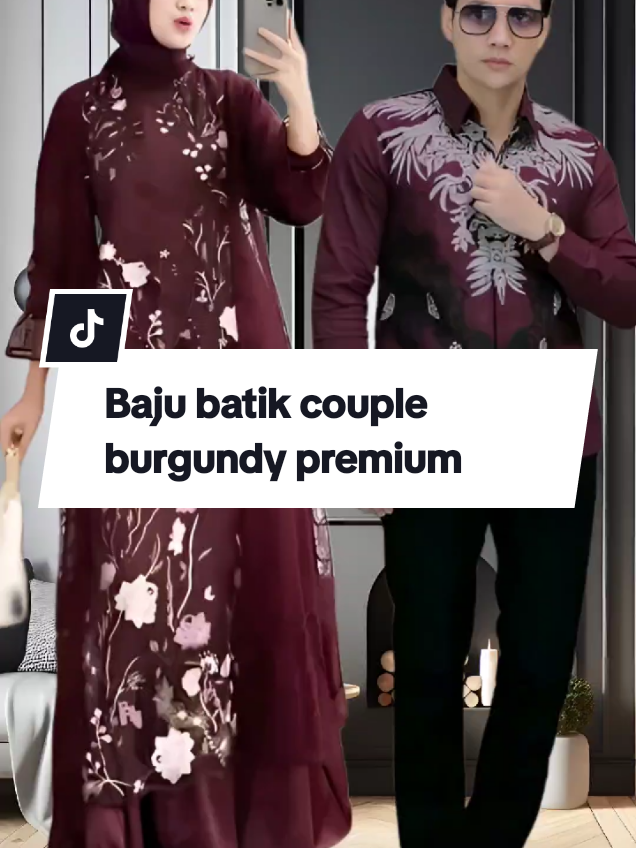 Baju batik couple burgubdy premium elegan dan nyaman dipakai #gamiscouple #bajubatikcouple #batikcouple #kemejabatikcouple #batikcoupleburgundy 