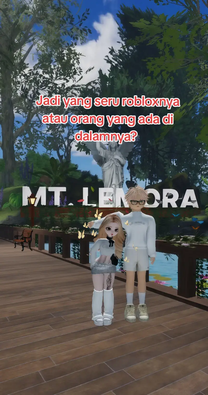 jadi yang cantik akunya apa viewnya? @Lanang.  #trending #robloxfyp #trendroblox #gunungroblox #roblox 