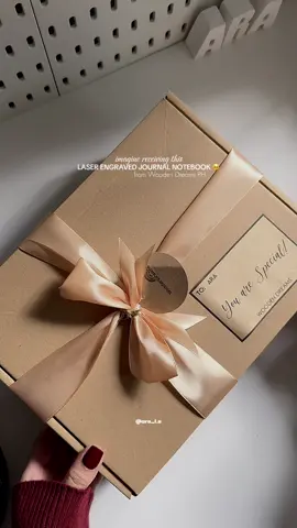 The perfect personalized gift — elegant, useful, unforgettable. 📔✨ #journalnotebook #freeengravename #woodendreamsph #giftideas #fypシ 