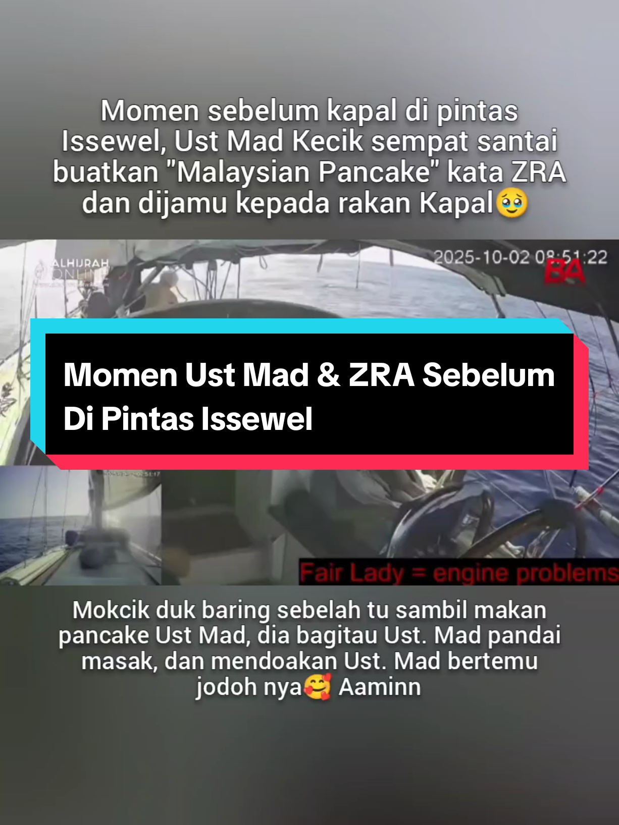 Pandai & rajin ust Mad masak🥰 kalau tuan2 dah tengok video ni, ketahuilah bahawa mereka sudah Ditahan oleh Issewel...live CCTV dekat Kapal pun dah padam... Allahumustaan... #umk #stand4sumud #zrastrim 