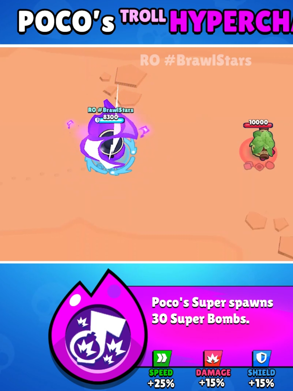 @Brawl Stars Poco's New Hypercharge 💀 #brawlstars #robrawlstars 