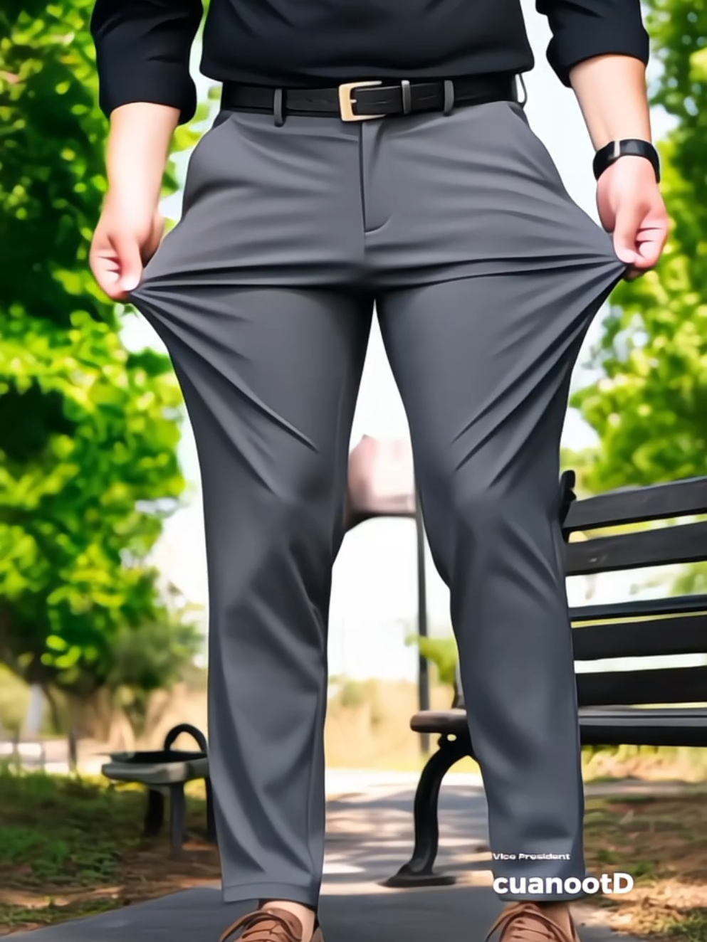 Celana bahan slimfit pria ✨ potongan rapi, bahan premium, bikin tampilan makin percaya diri.