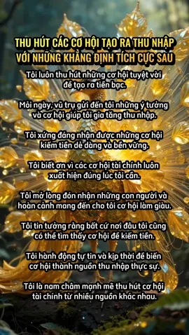 Luật Hấp Dẫn thực nghiệm: THU HÚT CÁC CƠ HỘI TẠO RA THU NHẬP VỚI NHỮNG KHẲNG ĐỊNH TÍCH CỰC SAU #vutru #luathapdan #luathapdancuavutru #luathapdanthuhuttienbac #luathapdanthucnghiem  