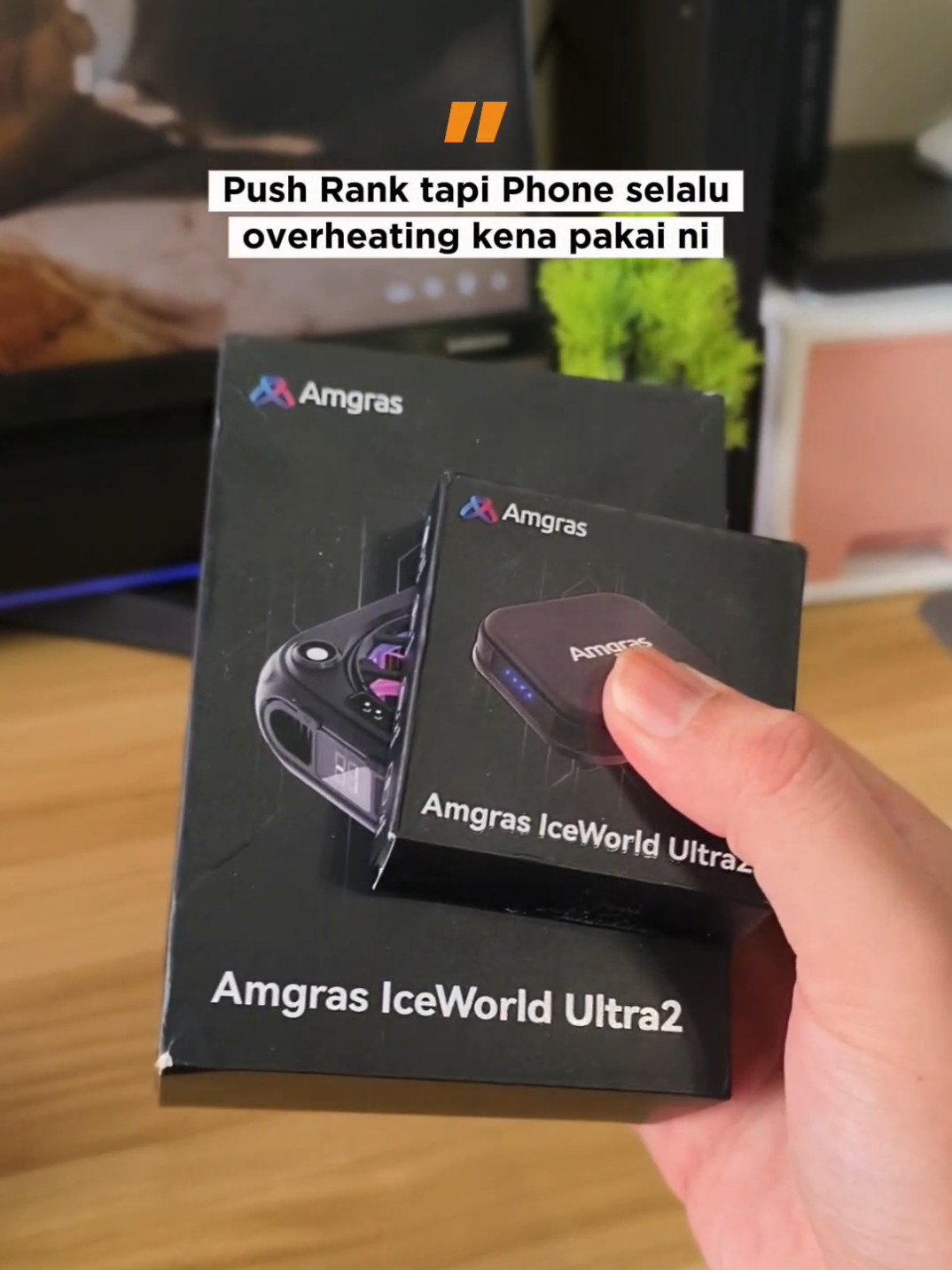 aku suka tak payah wayar, dia bagi sekali detachable powerbank untuk cooler ni, paduik! #amgrass #phonecooler #phonecoolermagnetic #coolerphone 
